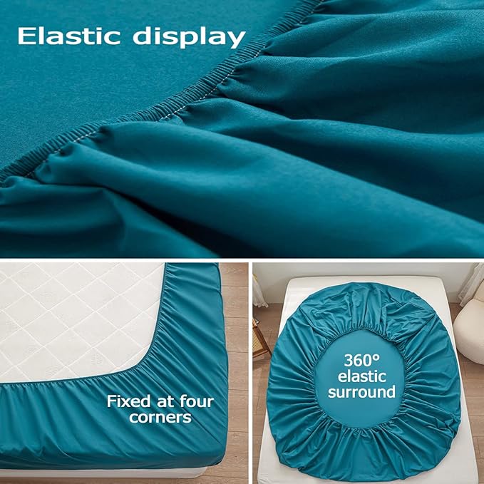 Bedding TwinXL Size Fitted Sheet Only-TwinXL Size Deep Pocket Bottom Fitted - Image 4