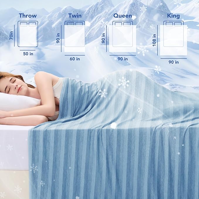 GOHERO Cooling Blanket for Couples- 60"x90" Summer Cooling Throw Blanket for - Image 7