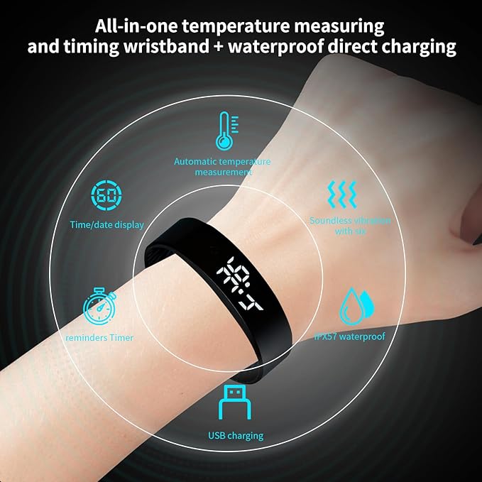Effective Alarm Clocks for Deep Sleepers Silent Vibrating Wristband Shock Wrist - Image 2