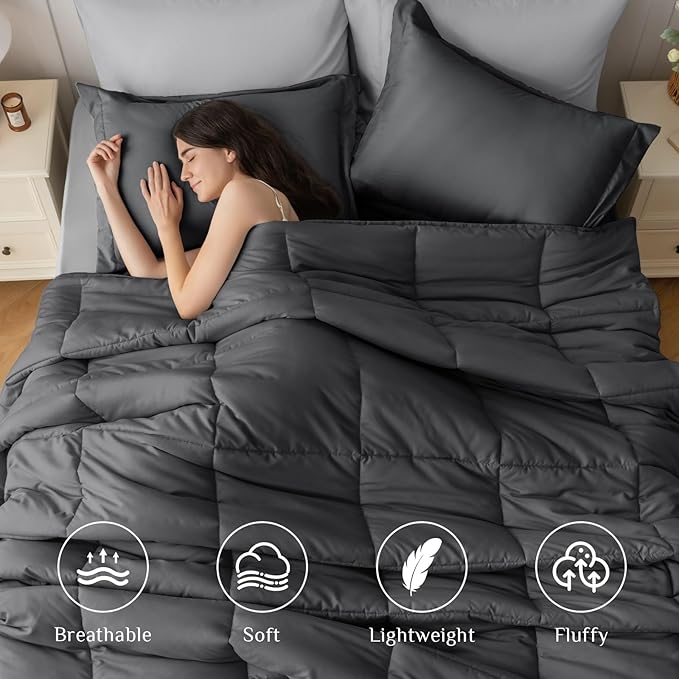 JOLLYVOGUE Full Comforter Set, Ultra-Soft Bed in a Bag Full Size 7 Pieces - Image 2