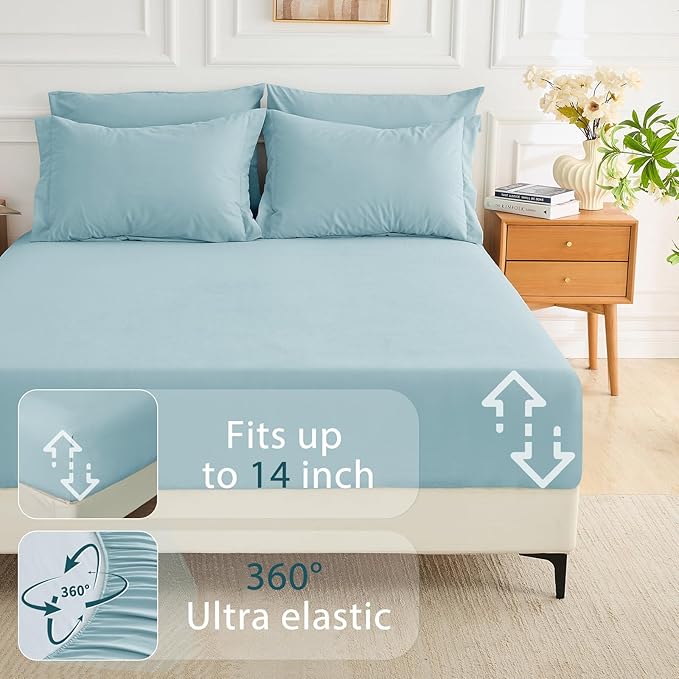MUXHOMO 5 Pieces Twin XL Comforter Set, Soft Bed in a Bag Twin XL Size - Image 6