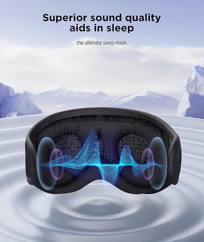 LC-dolida Sleep Mask with Bluetooth Headphones Bluetooth Sleep Mask Sleep - Image 6