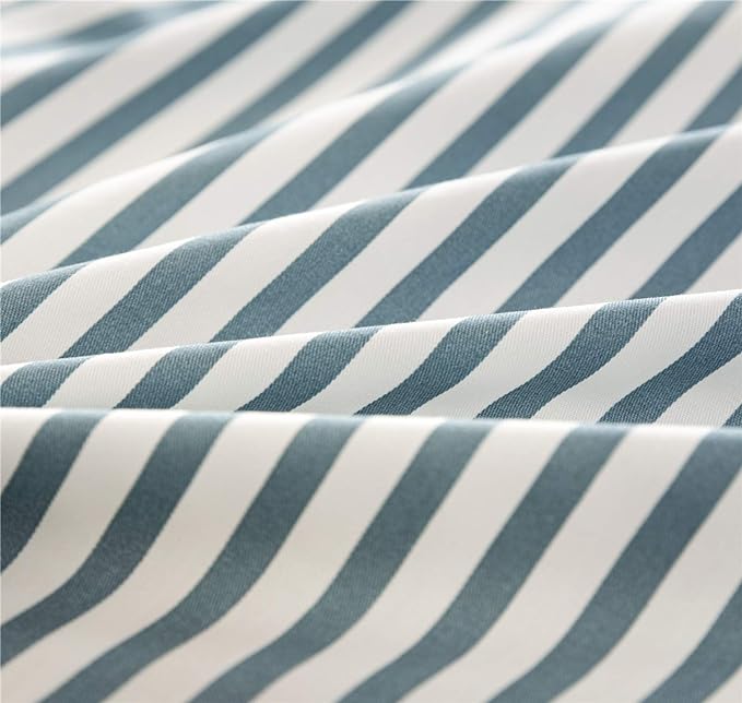 JELLYMONI 100% Natural Cotton 2pcs Striped Duvet Cover Sets, - Image 4