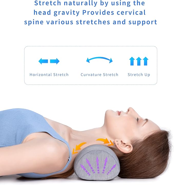 Bespilow Small Neck Roll Pillow, Say Goodbye to Neck Pain, Cervical Memory Foam - Image 3