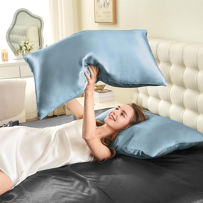 INFIIXSO Mulberry Silk Pillow Cases King Size Set of 2, Silk Pillowcase - Image 7