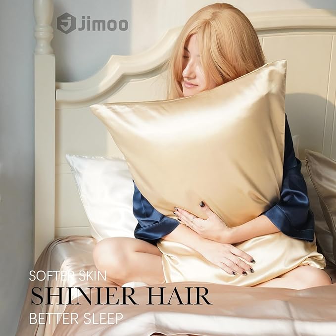 100% Mulberry Silk Pillowcase for Hair and Skin, 22 Momme Pure Natural Silk - Image 2