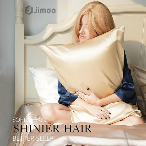100% Mulberry Silk Pillowcase for Hair and Skin, 22 Momme Pure Natural Silk - Image 2