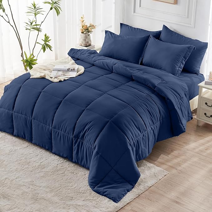 JOLLYVOGUE Twin Comforter Set, Ultra-Soft Bed in a Bag Twin Size 5 Pieces - Image 8
