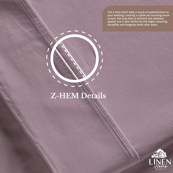 Linen Home 100% Cotton Percale 1 Flat Sheet, Full Size - Image 5