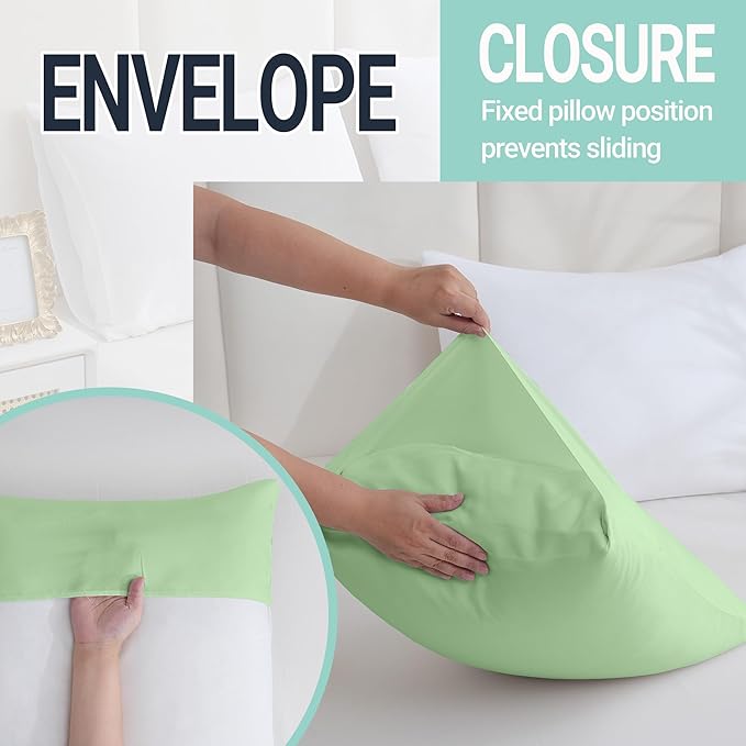 ZPECC Pillow Cases Standard Size Set of 4, 20x26 Envelope Closure Pillowcases - Image 5