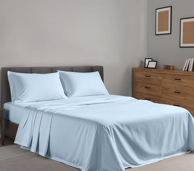 RUVANTI 100% Cotton Sheets – Split King Size Percale Bedding, Cooling & - Image 2