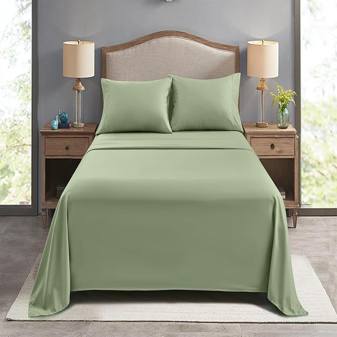 FreshCulture Twin Flat Sheets Only, Soft Microfiber Bedding Sheets - Image 7