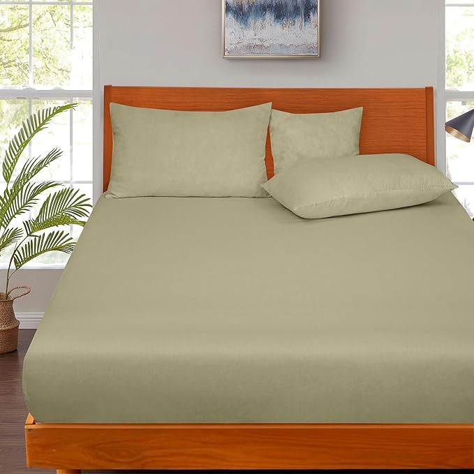 ROYALE LINENS 300 Thread Count 100% Long Staple Combed Cotton Fitted Sheet Twin - Image 5