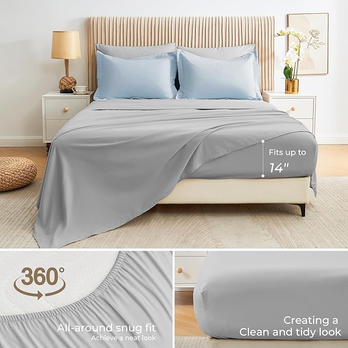 Sasttie Queen Comforter Set, 7 Pieces Bed in a Bag Queen, Complete Bedding Set - Image 4