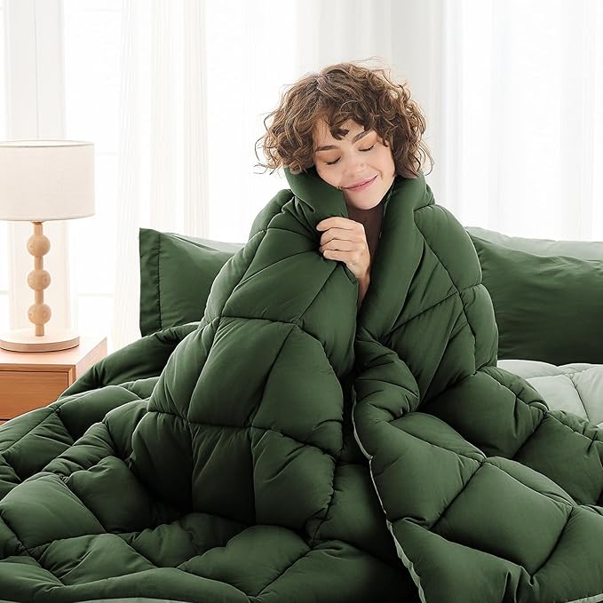 MUXHOMO 5 Pieces Twin Comforter Set, Reversible Bed in a Bag Twin Size - Image 2