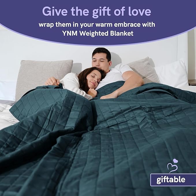 YnM Exclusive Weighted Blanket, Soothing Organic Long Stapled Cotton, Bed - Image 5