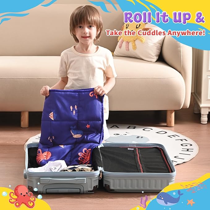 anfie Weighted Lap Pad 2 Pounds, Weighted Blanket Kids Cooling Blanket - Image 5