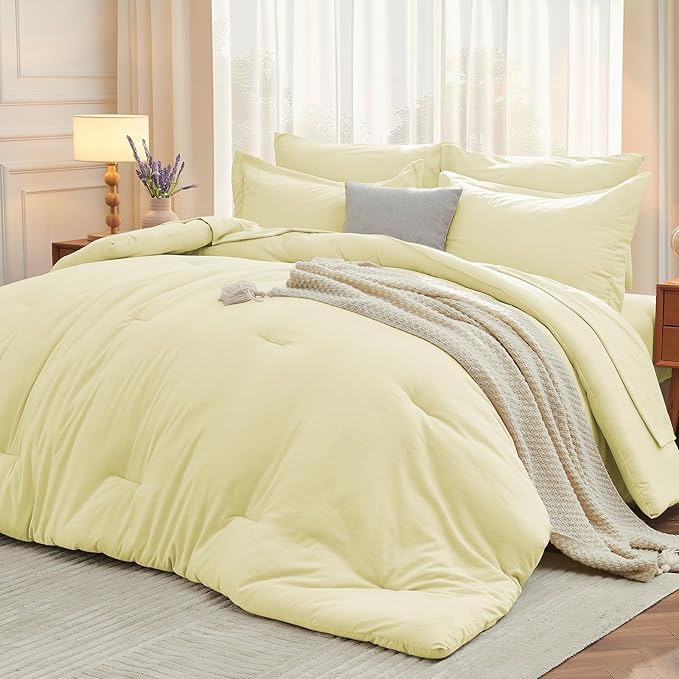 MUXHOMO 5 Pieces Twin Comforter Set, Soft Bed in a Bag Twin Size, All Season by MUXHOMO