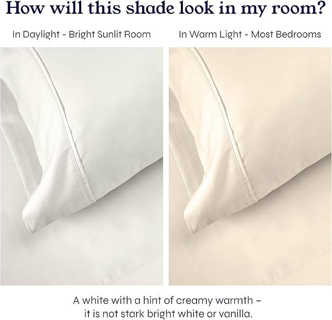 California Design Den Full Fitted Sheet Deep Pocket, Soft 400 Thread Count 100% - Image 5