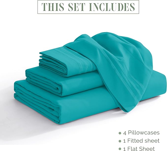 Elegant Comfort Luxurious 1500 Premium Hotel Quality Microfiber 4-Piece Sheet - Image 7