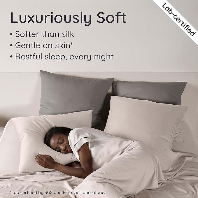 Bambaw California King Cooling Sheets Set 4pcs – 100% Viscose Derived from - Image 4