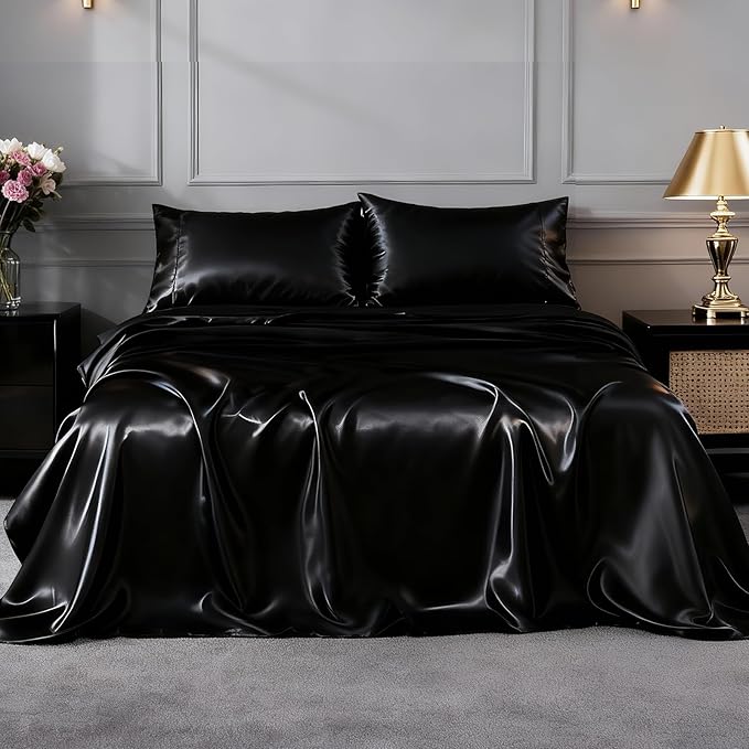 FreshCulture Satin Sheets Twin XL Bed Set - Image 2