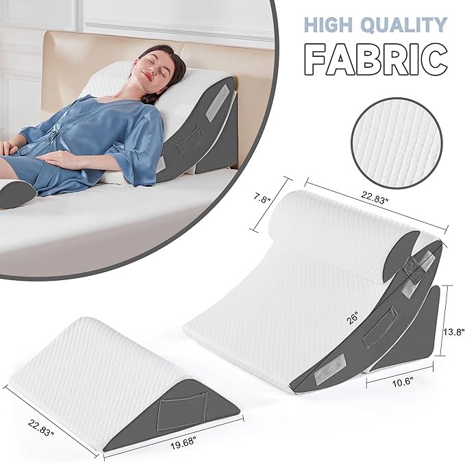 Yojoker 4PCS Orthopedic Bed Wedge Pillow Set - Image 4