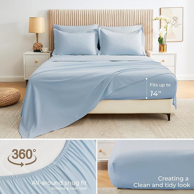 Sasttie King Size Comforter Set, 7 Pieces Bed in a Bag King, Complete Bedding - Image 4