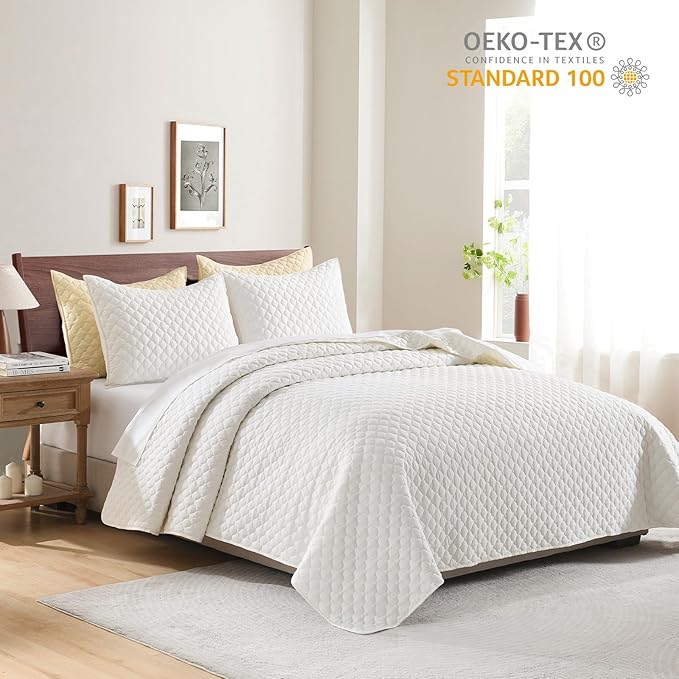 HORIMOTE HOME Cream Quilt Queen Size, Lightweight Quilts - Image 5