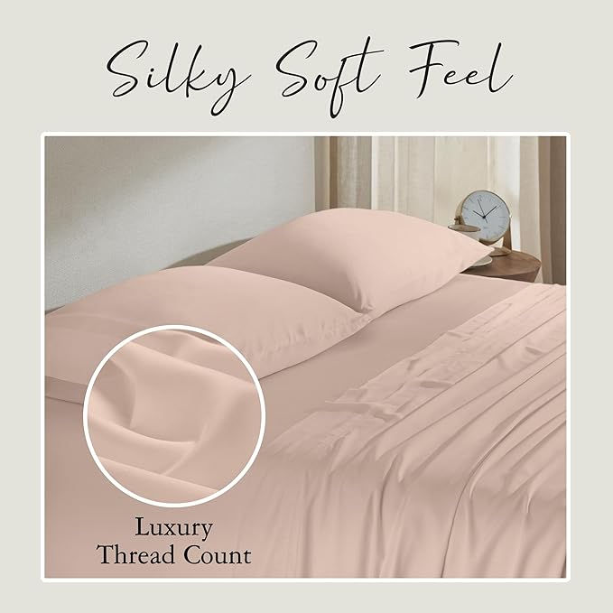 Karissa Mae Cooling Bamboo Viscose Standard Size Pillowcase Set | 100% - Image 6
