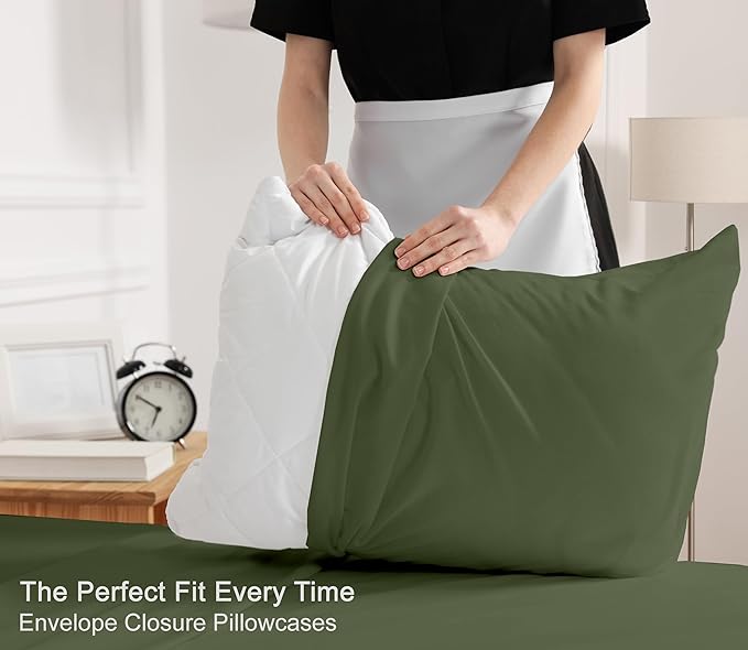 RUVANTI 100% Cotton Sheets – Twin Size Percale Bedding, Cooling & Breathable - Image 7