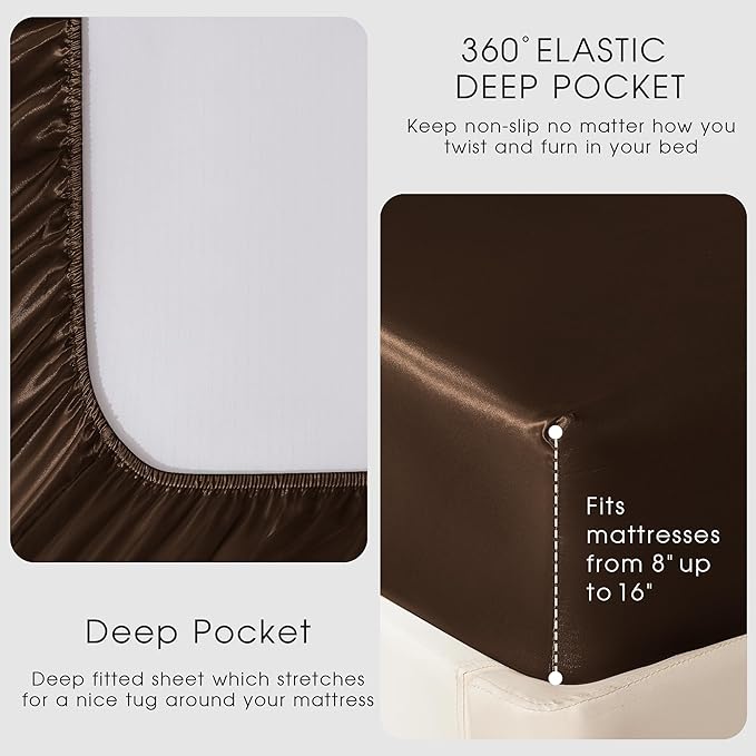 FreshCulture Satin Sheets King Size - Image 4