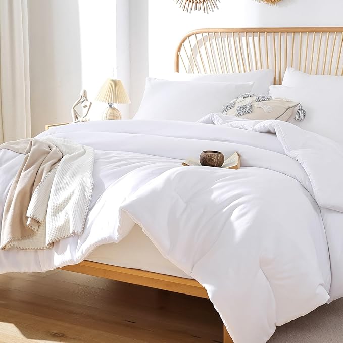 ROSGONIA Oversized Queen Comforter White - Image 3