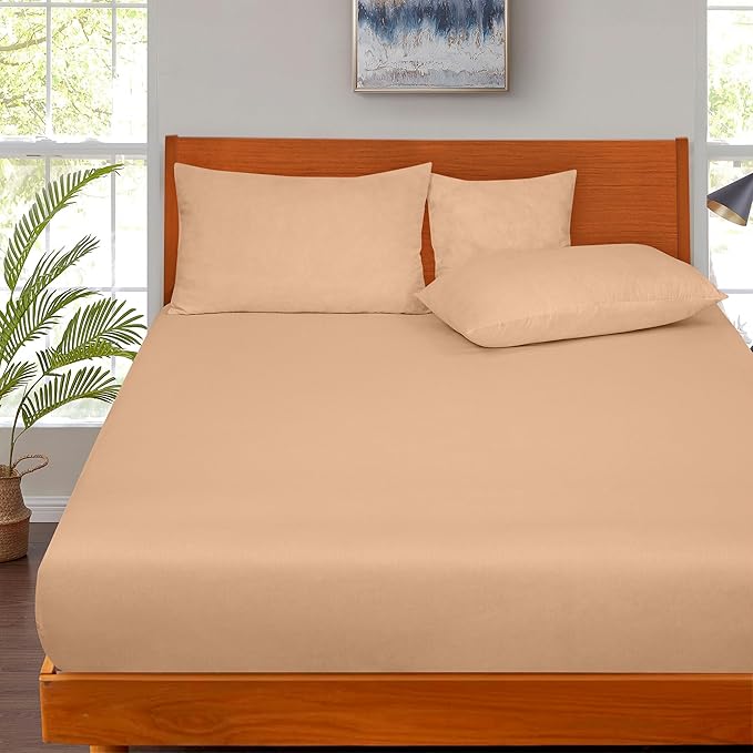 ROYALE LINENS 300 Thread Count 100% Long Staple Combed Cotton Fitted Sheet King - Image 5