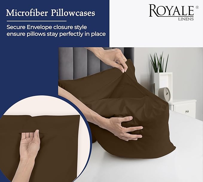 Royale Linens Queen Pillowcase Set of 2 - Image 5