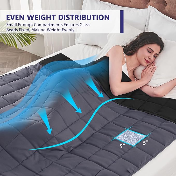 King Size Weighted Blanket for Adults Cooling Heavy Blanket for Sleeping - Image 7