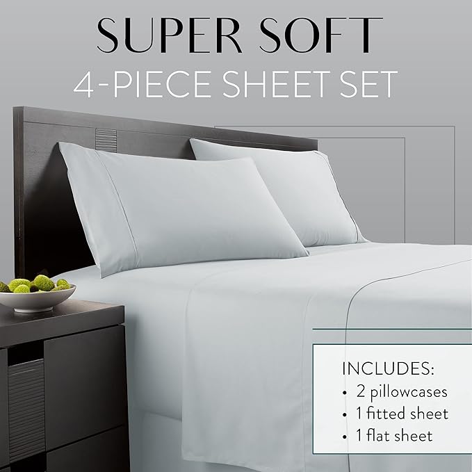 Danjor Linens Twin Bunk Bed Sheets w/ 2 Pillowcases, Lightweight Brushed - Image 2