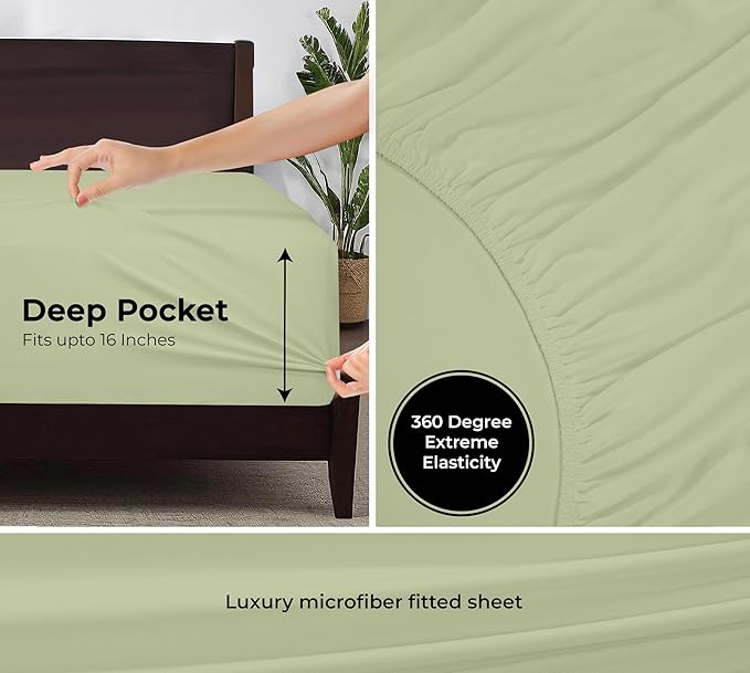 Royale Linens Fitted Sheet Twin XL - Image 3