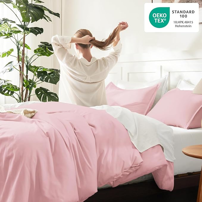 Litanika Twin XL Comforter Set Baby Pink, 2 Pieces Extra Long Dorm Bedding Sets - Image 4