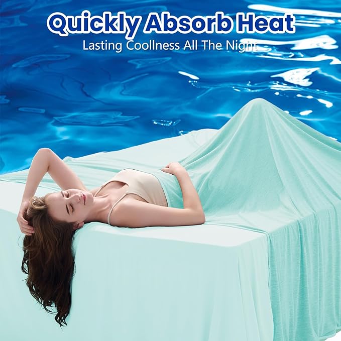 Topcee Cooling Blanket for Night Sweats Absorbs Heat to Keep Adults, Children - Image 2