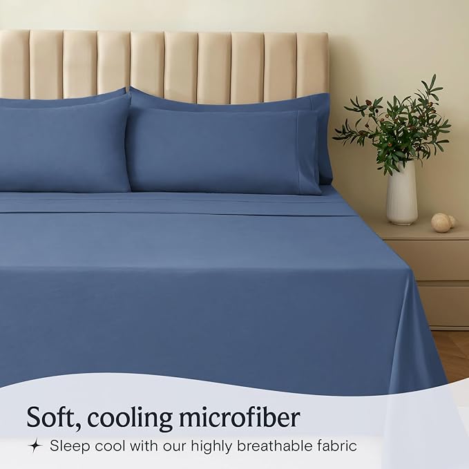 LuxClub 3 PC Sheet Bed Sheets Deep Pockets 18" Eco Friendly Wrinkle - Image 3