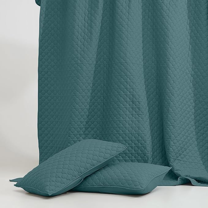 HORIMOTE HOME Quilt Twin Size Teal Blue, Lightweight Quilt - Image 5