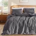 LBRO2M 100% France Linen Duvet Cover Set Full Size 3 Pcs Natural Flax Comforter by LBRO2MBedding
