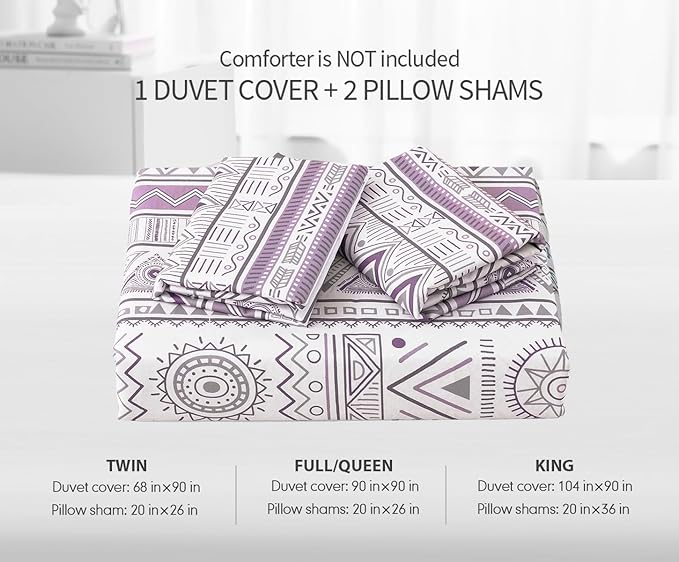 SLEEPBELLA Boho Chic Striped King Size Duvet Cover Set - Image 8