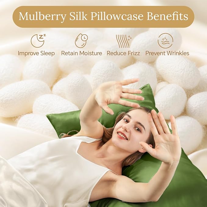 INFIIXSO Mulberry Silk Pillow Case King Size, Silk Pillowcase - Image 2