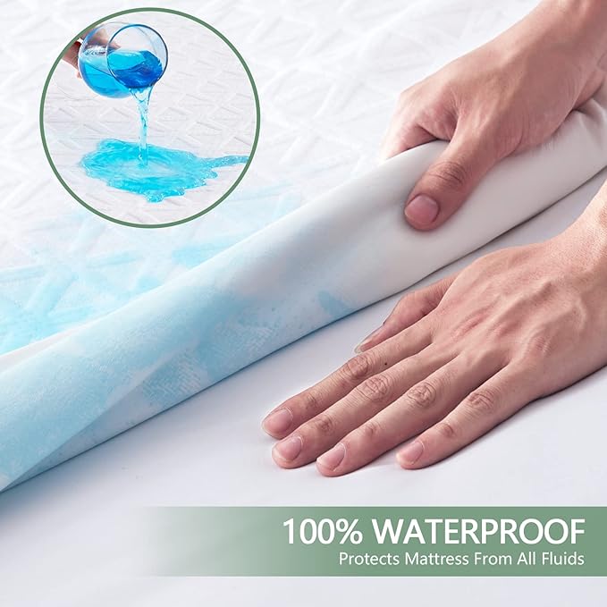 Premium Waterproof Mattress Protector California King Size, Breathable Bed - Image 3