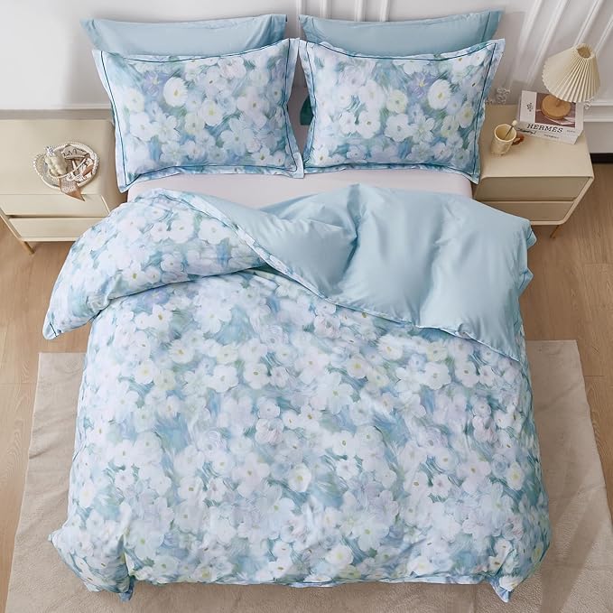 OAITE Duvet Cover Set Twin Size Oil Painting Pattern Ultra Soft 100% Cotton - Image 4
