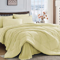 HEVUMYI Cream Yellow Full Comforter Set by HEVUMYI