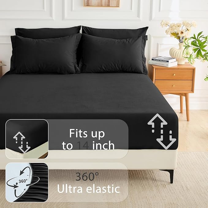 MUXHOMO 7 Pieces King Comforter Set, Soft Bed in a Bag King Size, All Season - Image 6