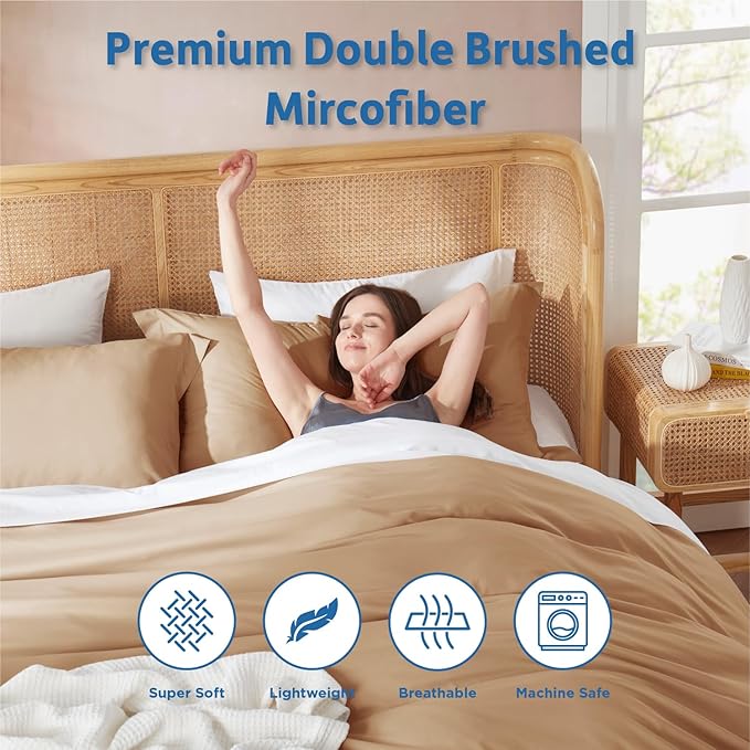 Nestl Mocha Brown Duvet Cover Full Size - Image 6